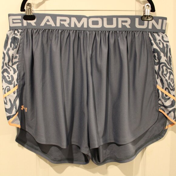 Under Armour (UA) | Women's | Loose Play Up 2.0 Print Shorts | Blue | 2X - Picture 1 of 5
